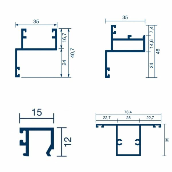 KIT VENTANA PROYECTANTE NEGRO (VALORACION)